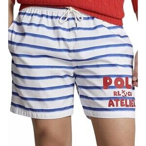 Polo Ralph Lauren Nautical Stripe Classic Fit 5.75" Swim Trunks Shorts Size: S